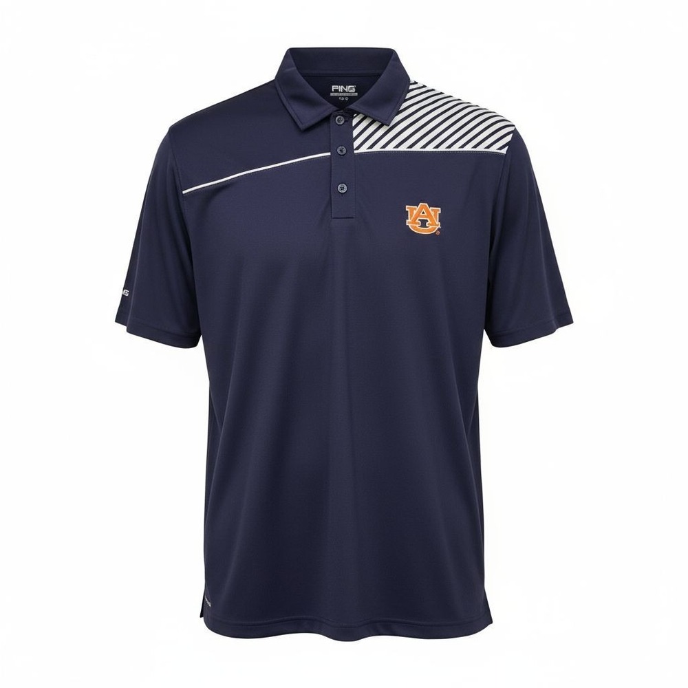 Ping Auburn Tigers Performance Polo Shirt Sensorcool Navy Blue Mens XL NWT